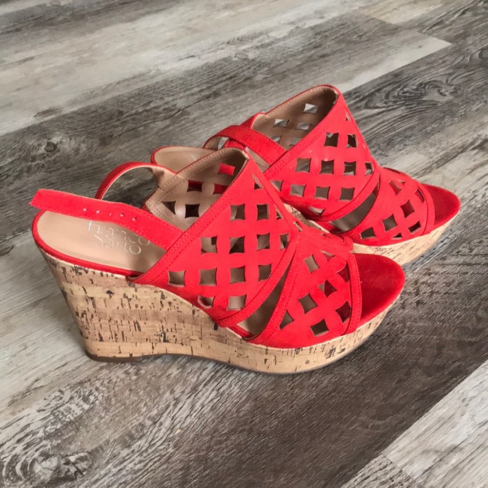 Franco Sarto Red Wedges